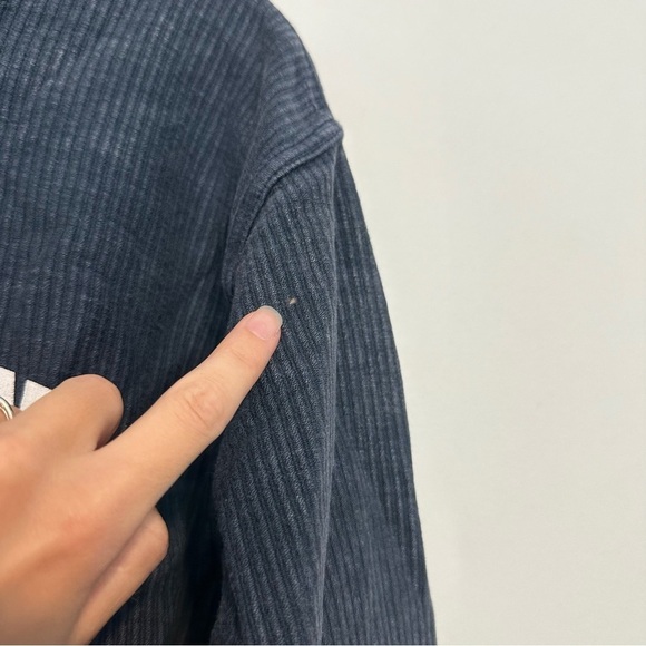 Pressbox Clemson Tigers nave blue corded crew neck sweatshirt - Picture 5 of 8